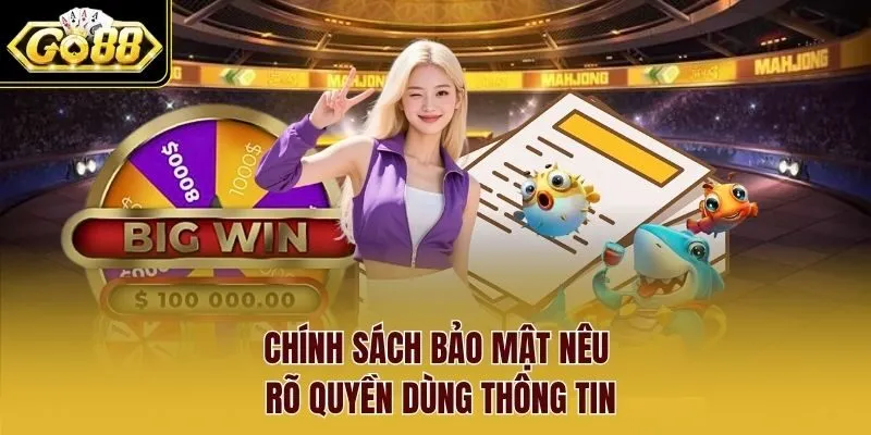 Chính sách bảo mật nêu rõ quyền dùng thông tin